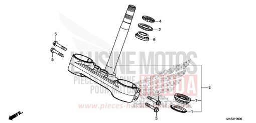 TIGE DE DIRECTION CRF1100A2L de 2020